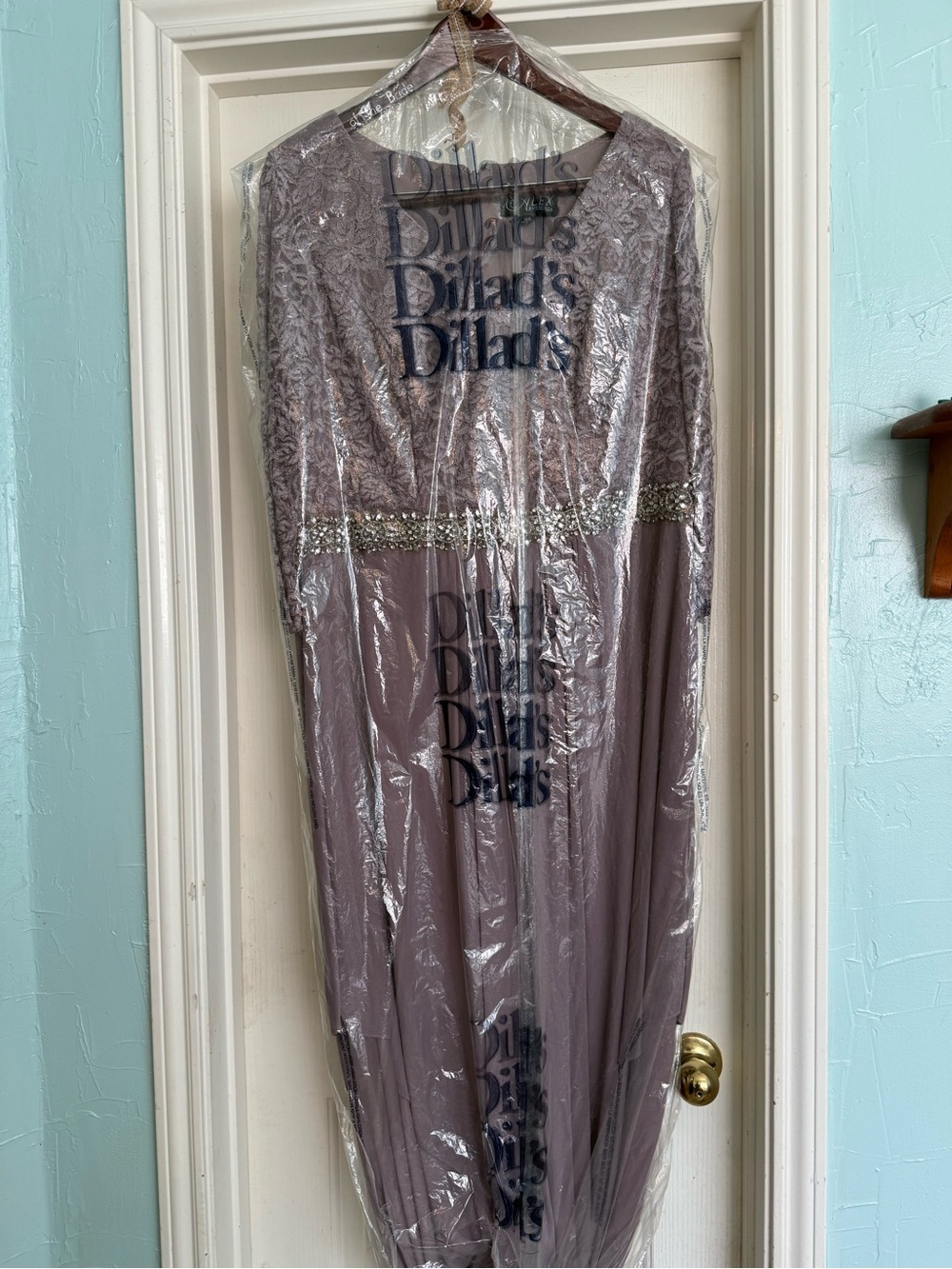 Alex Evenings Dusty Mauve Lace & Chiffon Evening Gown